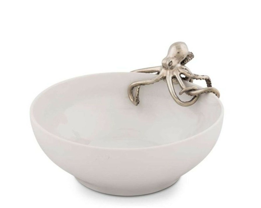 Tabletop * | Large Festive Octopus Stoneware Bowl Sales