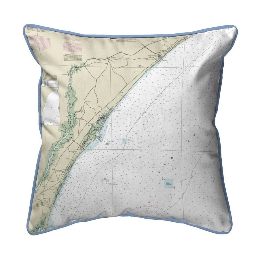 All Decor * | Pawleys Island South Carolina Nautical Chart 20 X 24 Pillow Classical