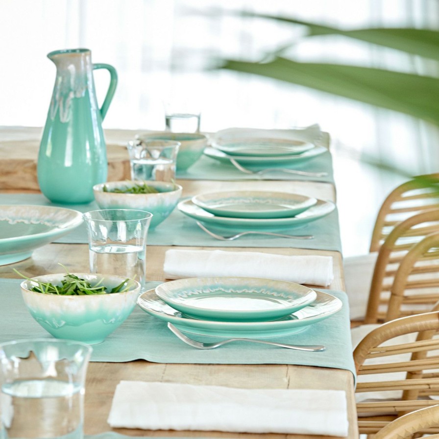 Tabletop * | Taormina Aqua Dinner Plates Limit Offer