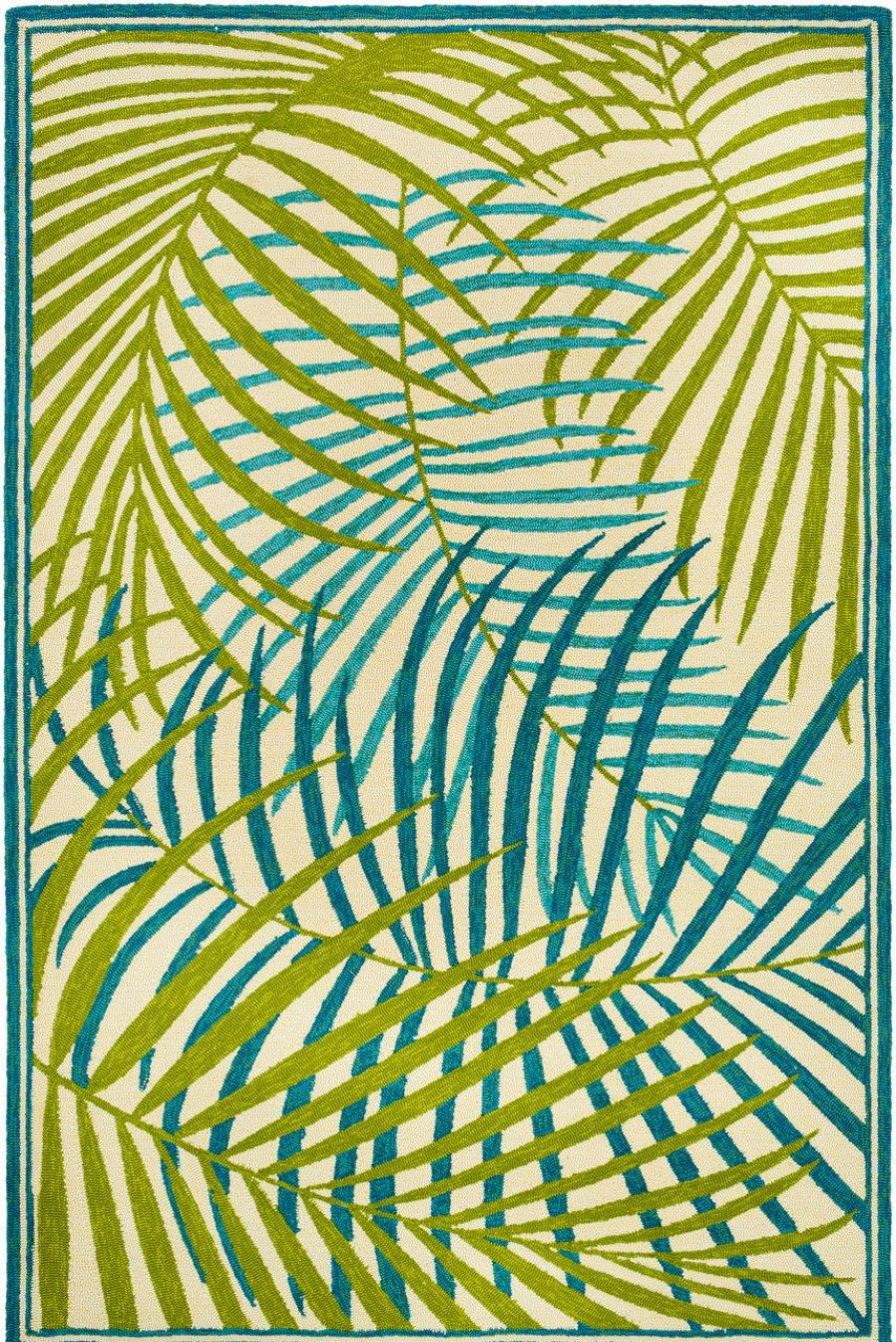 Rugs * | Tropic Green Palms Hand-Hooked Area Rug Best Quality