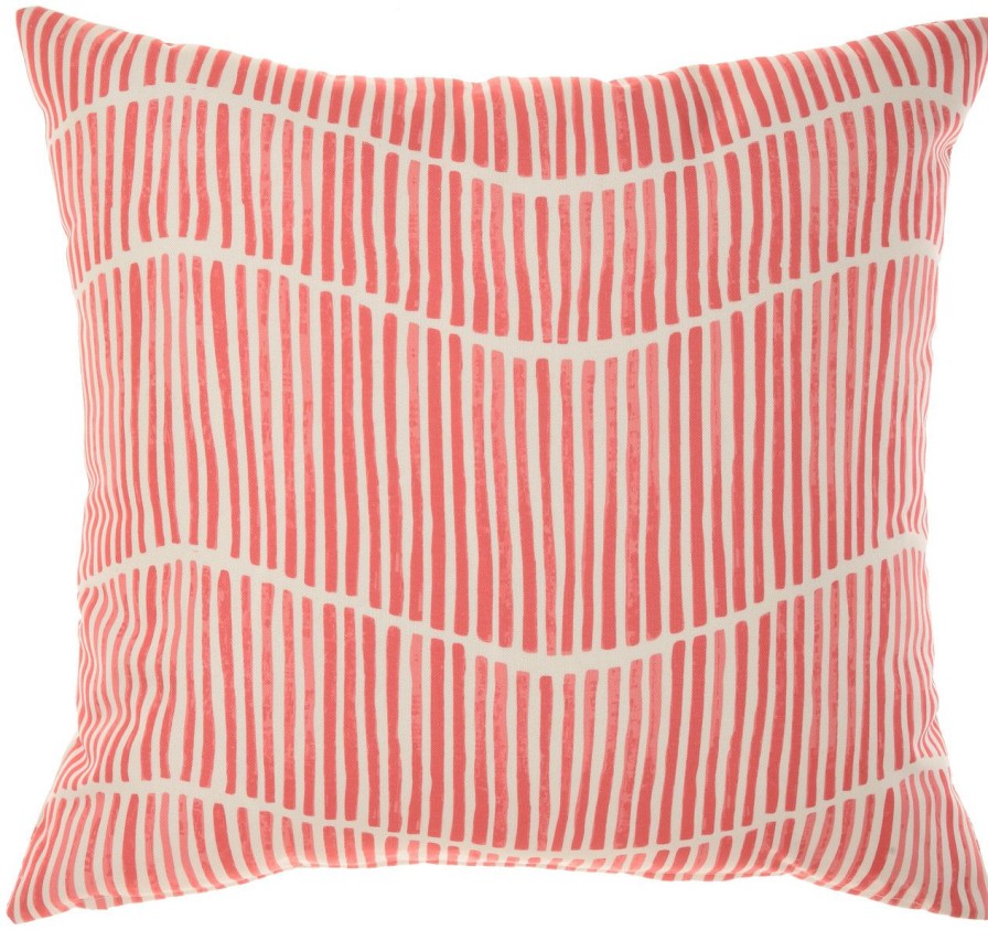 All Decor * | Starfish And Wave Coral Indoor-Outdoor Throw Pillow Fire Sale