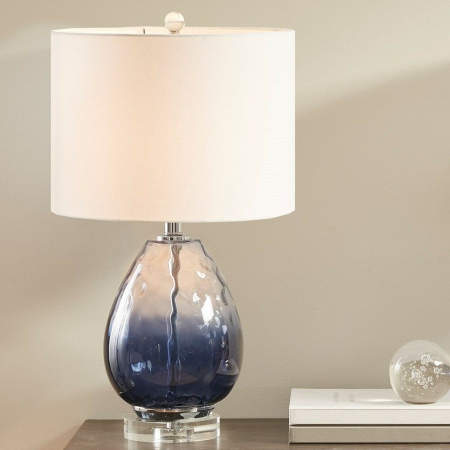 Lighting * | Aurora Sea Indigo Glass Lamp Crazy Deals