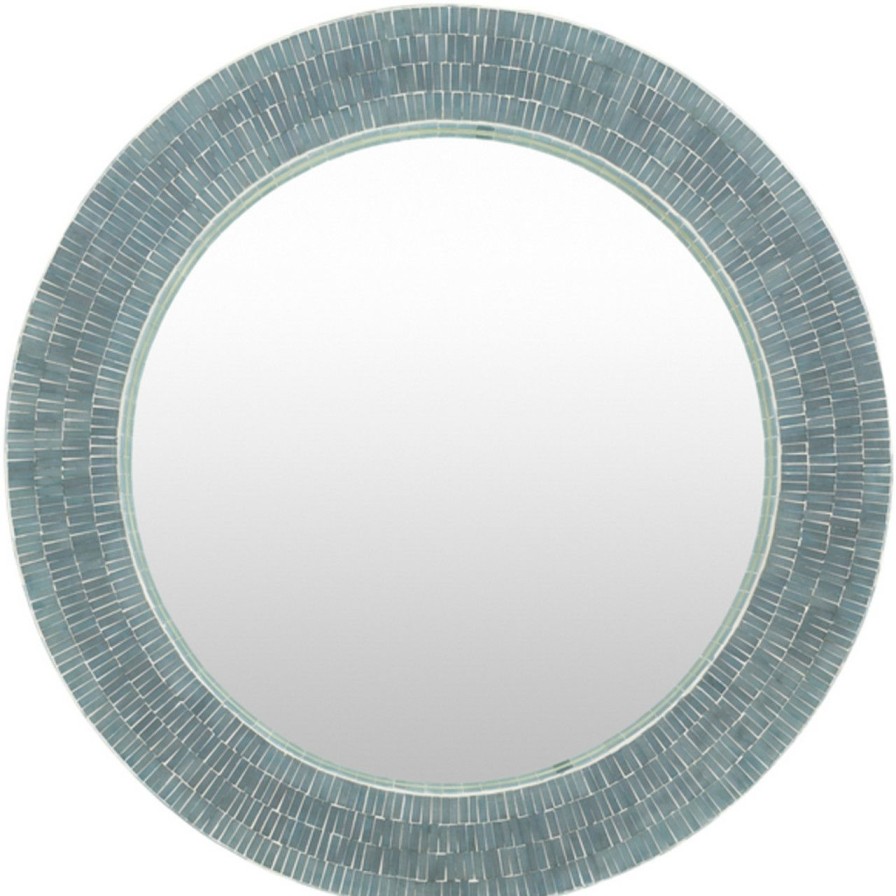 All Decor * | Natalia Mother Of Pearl Round Mirror Best Sale