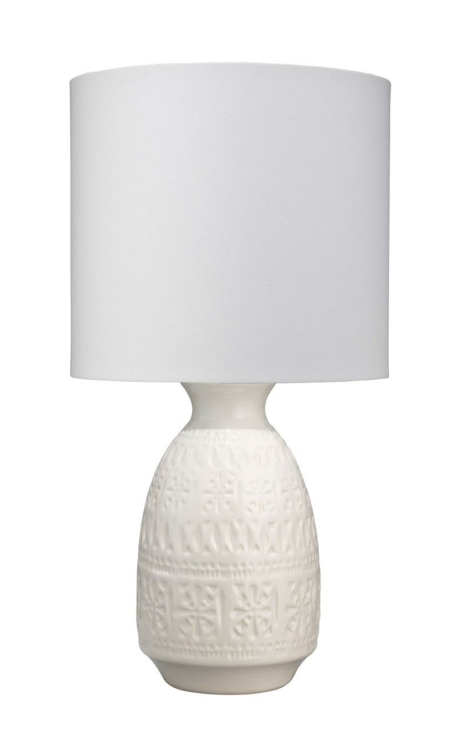 All Decor * | Flores Table Lamp In White Ceramic Best Quality