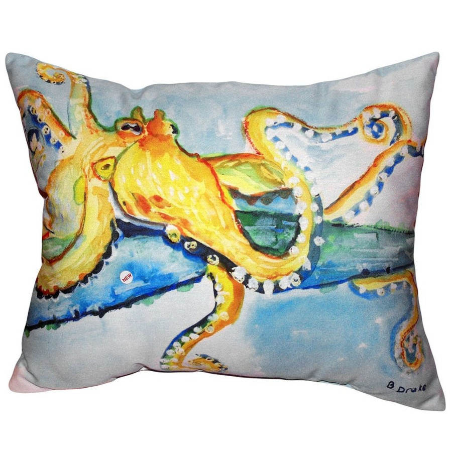 Outdoor * | Gold Octopus Pillow Limit Offer