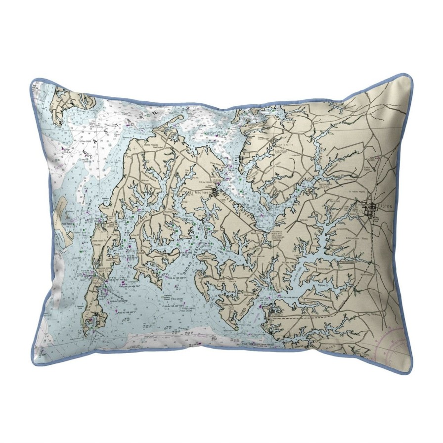 All Decor * | Easton, Md Nautical Map 20 X 24 Pillow Best Price