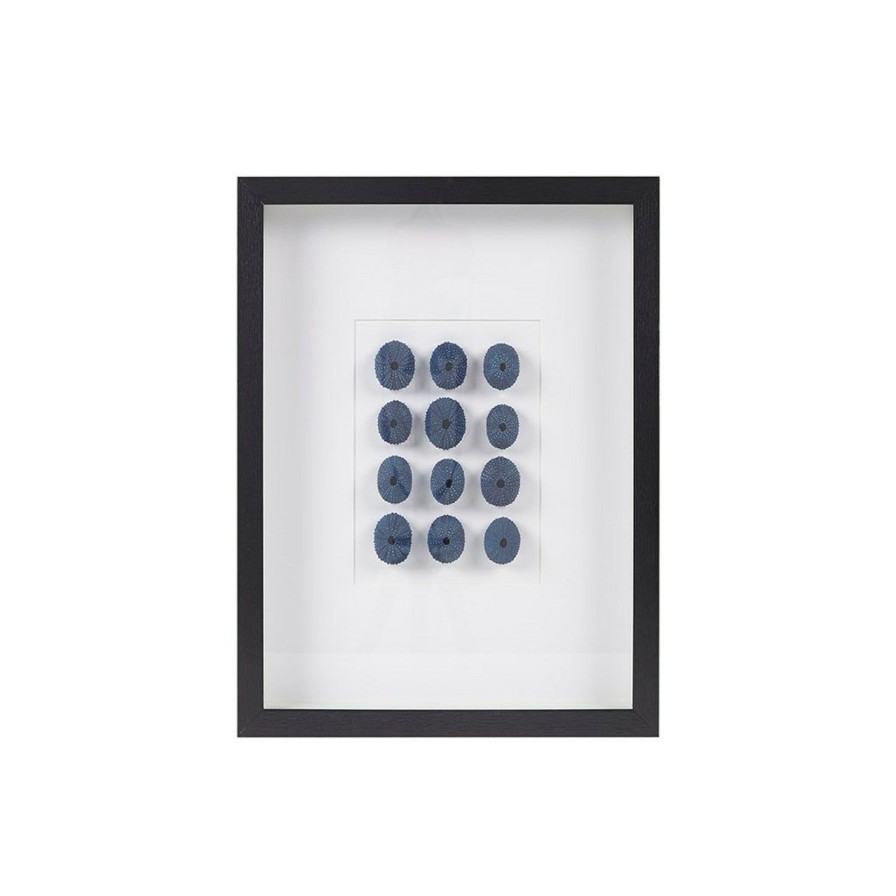 Mirrors & Art * | Indigo Blue Sea Urchin Shadowbox Art Best Price