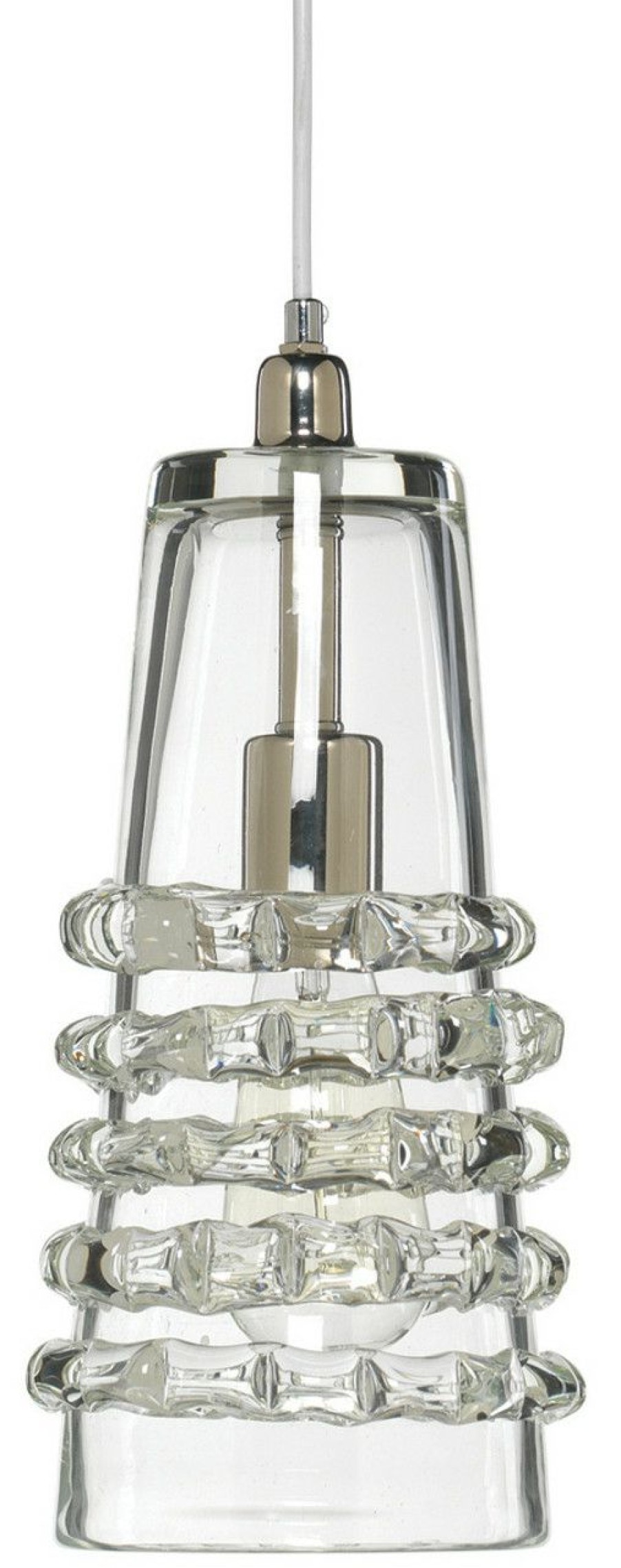 Lighting * | Clear Glass Long Ribbon Pendant Hot Sale