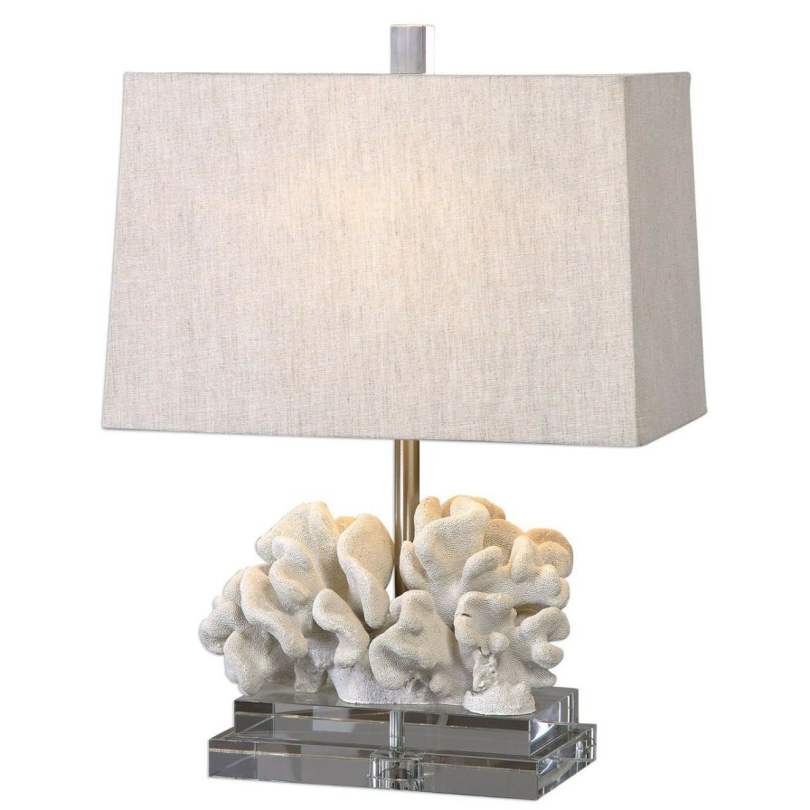 Lighting * | Ivory Sea Life Sculpture Table Lamp Limit Offer