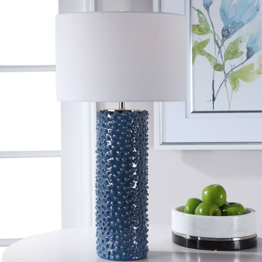 Lighting * | Fiji Blue Table Lamp Large Choice