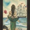 Mirrors & Art * | Mermaid With A Tattoo Framed Art Sales