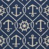 All Decor * | Navy Blue Rope And Anchor Marina Area Rug Reliable Quality