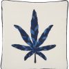 All Decor * | Royal Palm Maple Leaf Indigo Throw Pillow Hot Sale