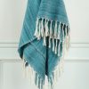 Bed & Bath * | Turquoise Waves Casual Knit Throw Best Quality