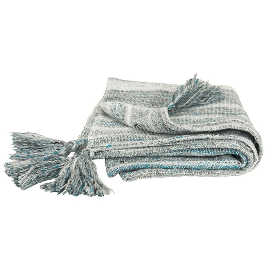 All Decor * | Ocean Blues Treasure Woven Throw Outlet Sale