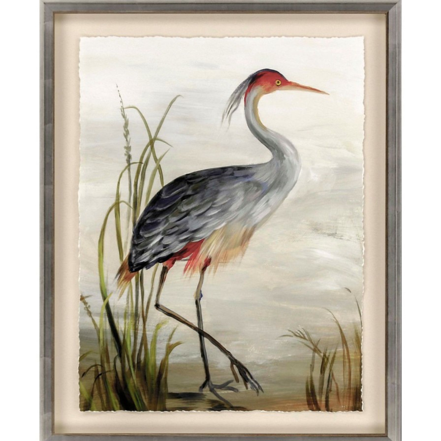 Mirrors & Art * | Majestic Grey Heron Art Cheap Online