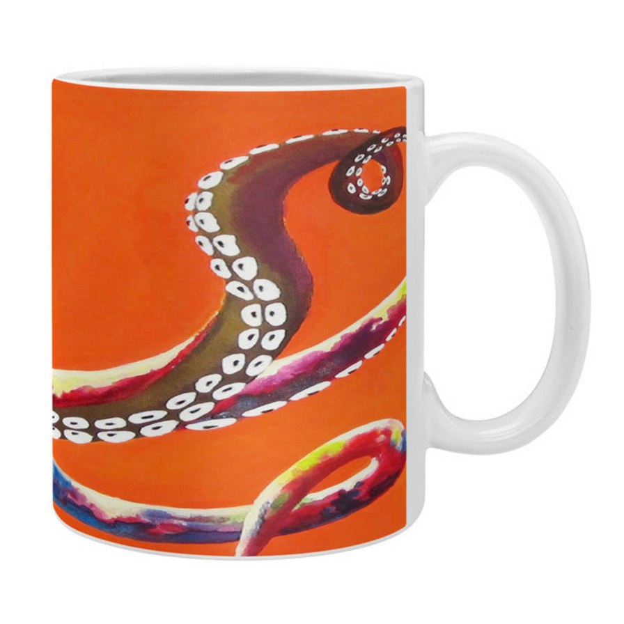 All Decor * | Jeweled Tangerine Octopus Coffee Mugs -Set Of 4 Large Choice