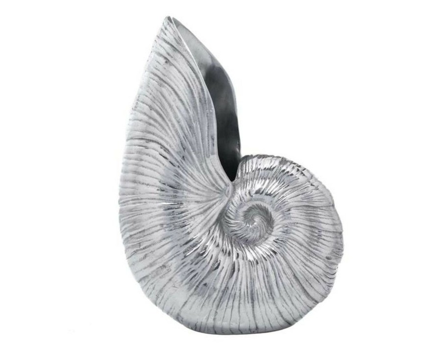 Tabletop * | Polished Pewter Nautilus Shell Pitcher Best Sale