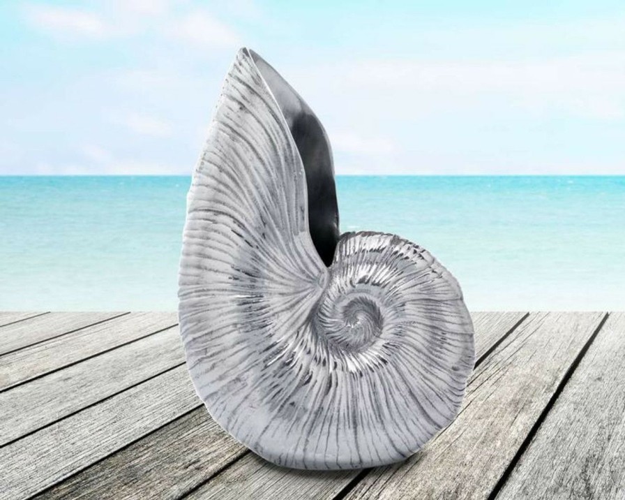 Tabletop * | Polished Pewter Nautilus Shell Pitcher Best Sale