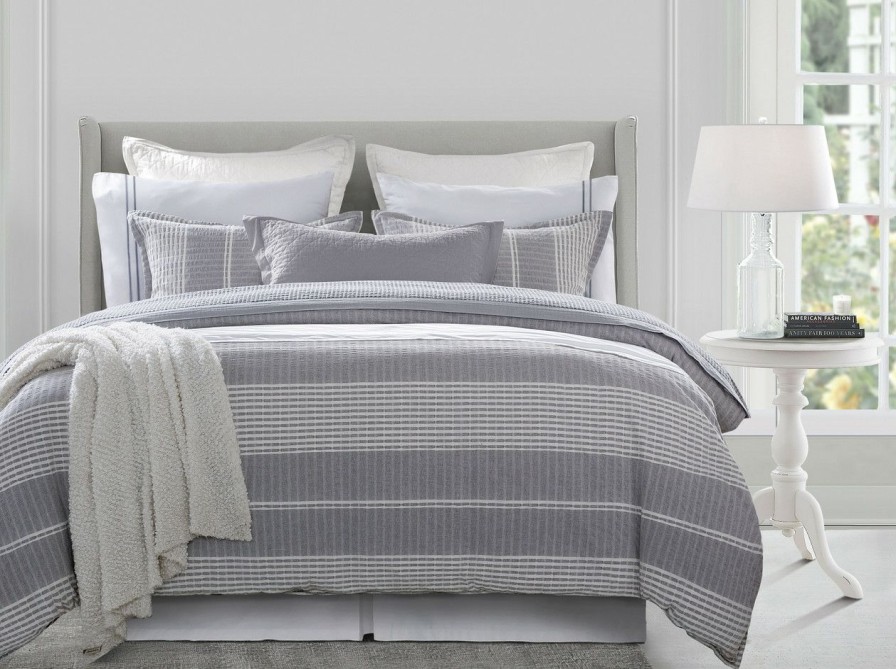 Bed & Bath * | Waterfront Lane Striped King Comforter Set Crazy Deals