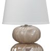 Lighting * | Priscilla Waves Of Glass Taupe Lamp Best Quality