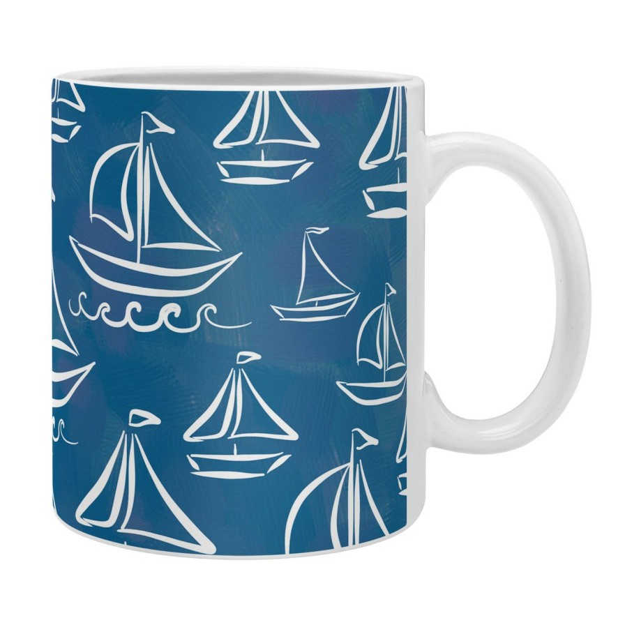 Tabletop * | Sail Away Blue Coffee Mugs -Set Of 4 Best Price