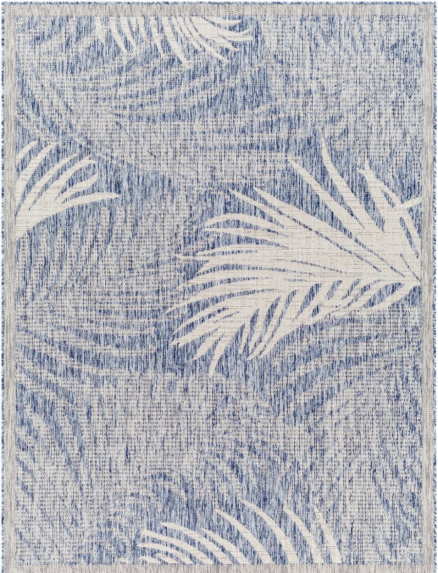 Rugs * | Paradise Blue Palm Indoor-Outdoor Rug Best Price