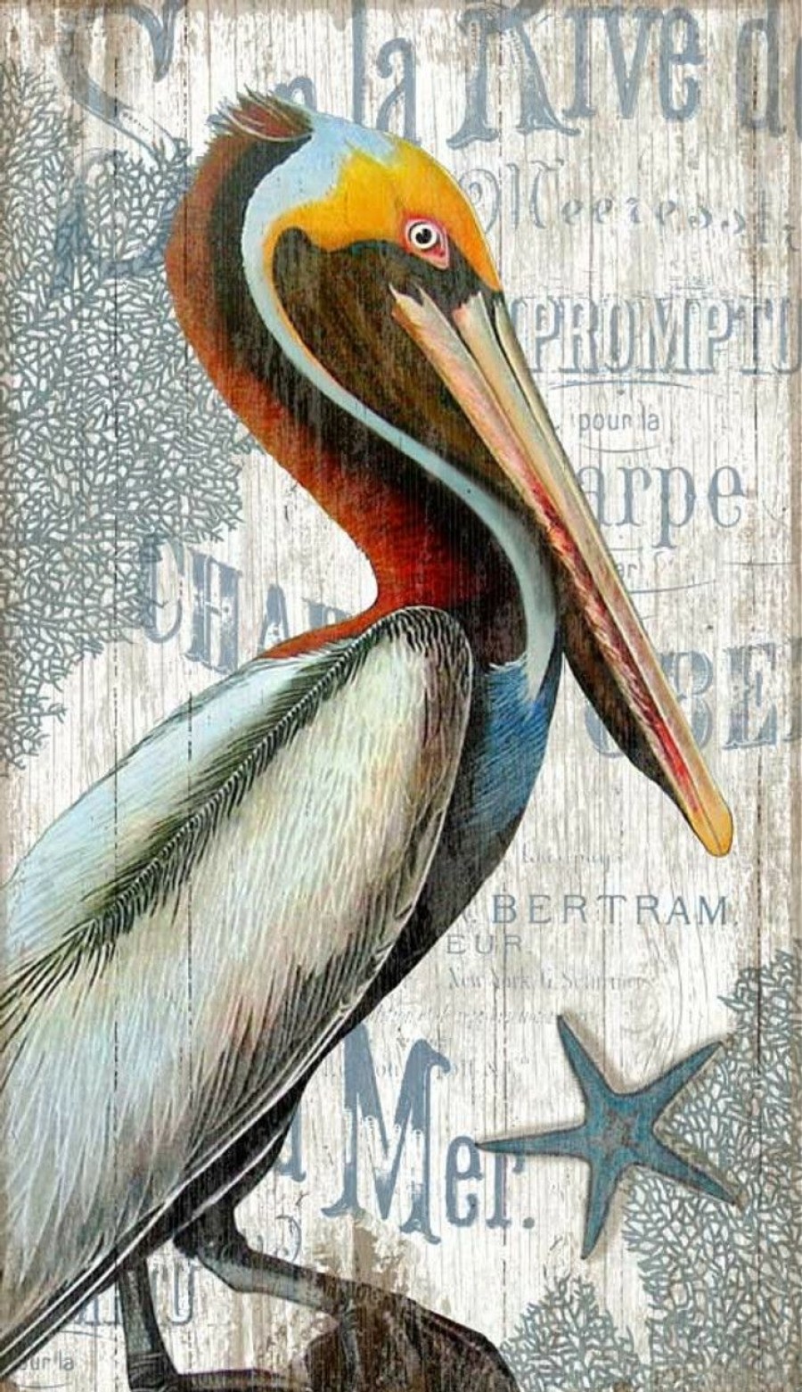 Mirrors & Art * | Coastal Pelican Custom Art Limit Offer