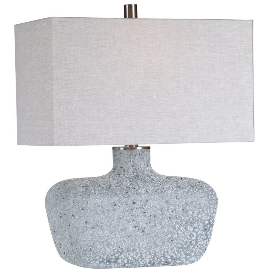 All Decor * | Ocean Textured Glass Table Lamp Best Price