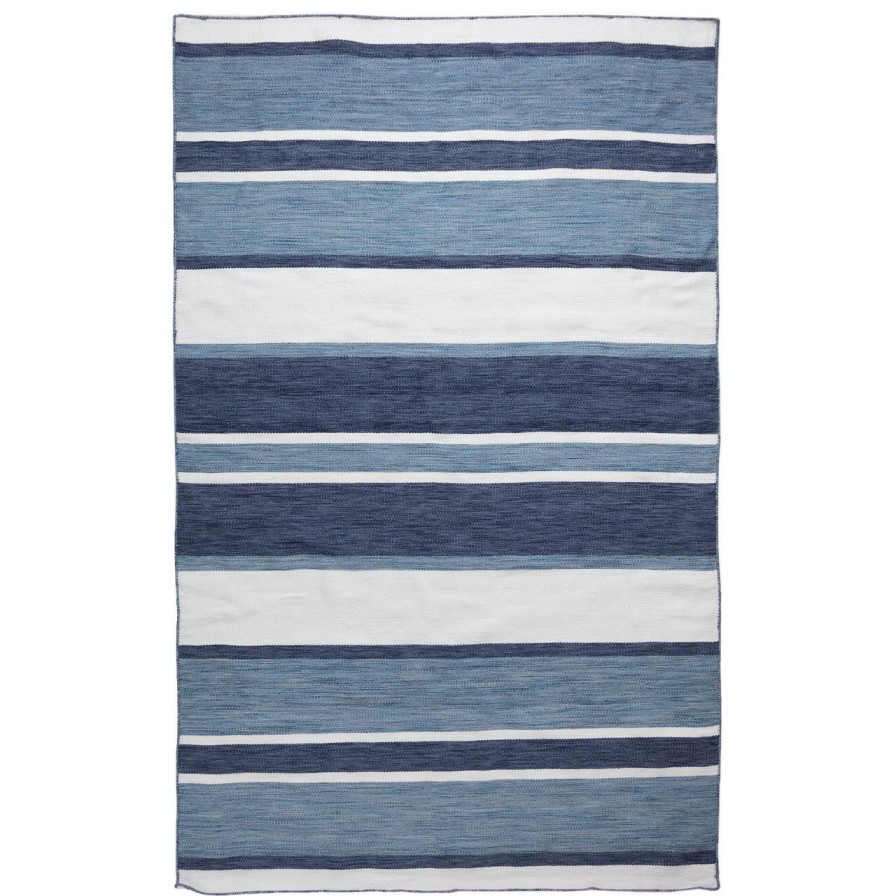 All Decor * | Boat Stripes Navy Blue Rug Official