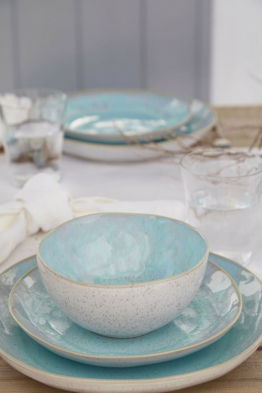 Tabletop * | Eivissa Sea Aqua Salad Plates Fire Sale