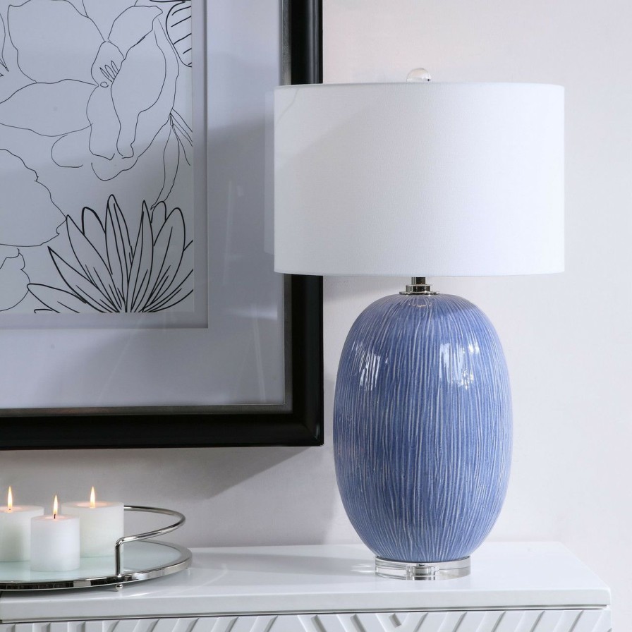 Lighting * | Pacific Blue Designer Table Lamp Outlet Sale