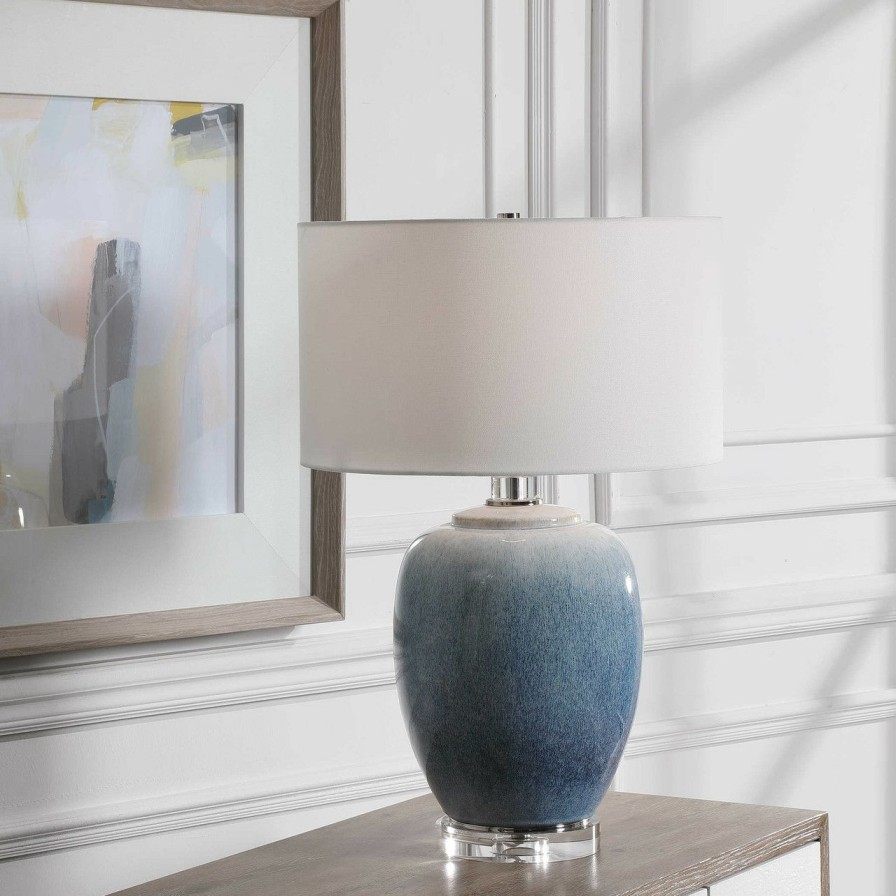 All Decor * | Blue Waters Ceramic Table Lamp Best Sale