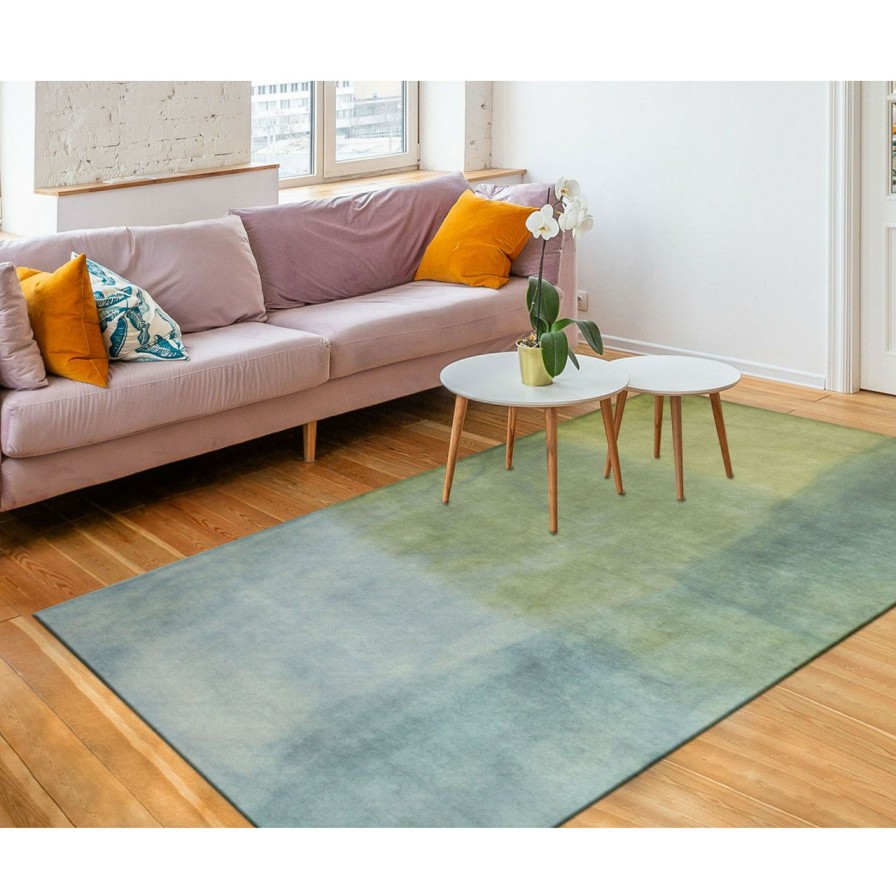 Rugs * | Piazza Sea Breeze Watercolors Area Rug Fire Sale