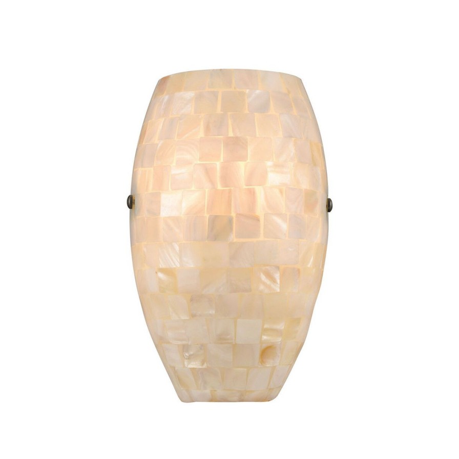 All Decor * | Capri 1-Light Sconce Cream Capiz Shells Classical