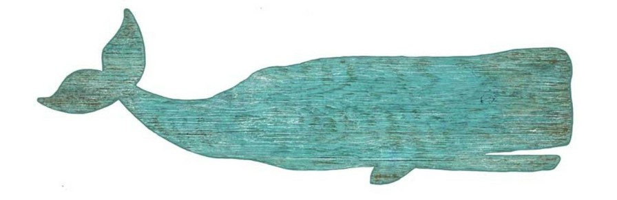 All Decor * | Aqua Whale Cut-Out Wall Decor Classical