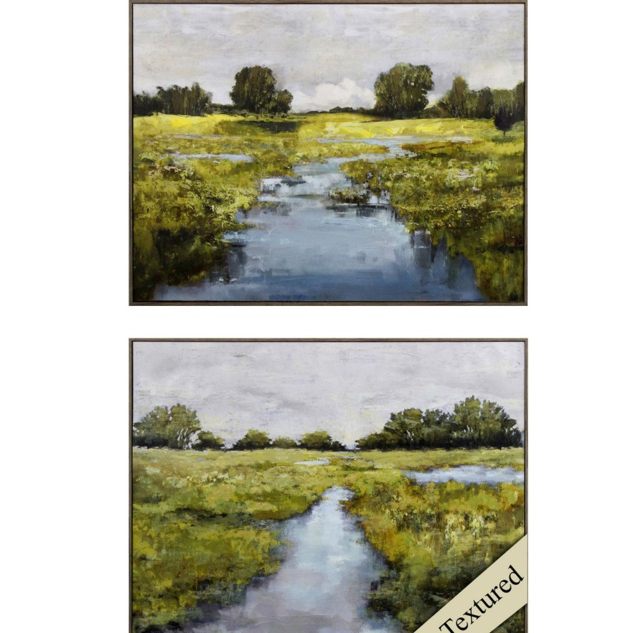 Mirrors & Art * | Textured Nature Marsh Prints- Set Of Two Official