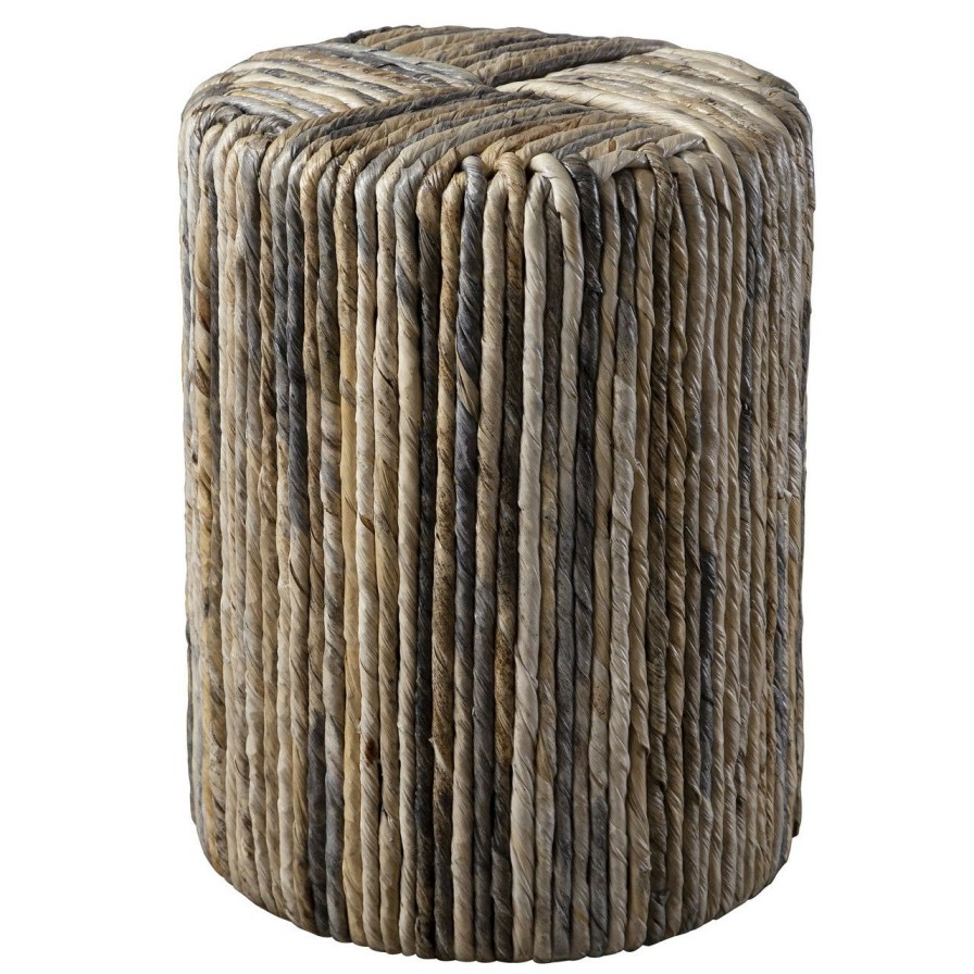 Furniture * | Sunda Woven Accent Stool Best Price