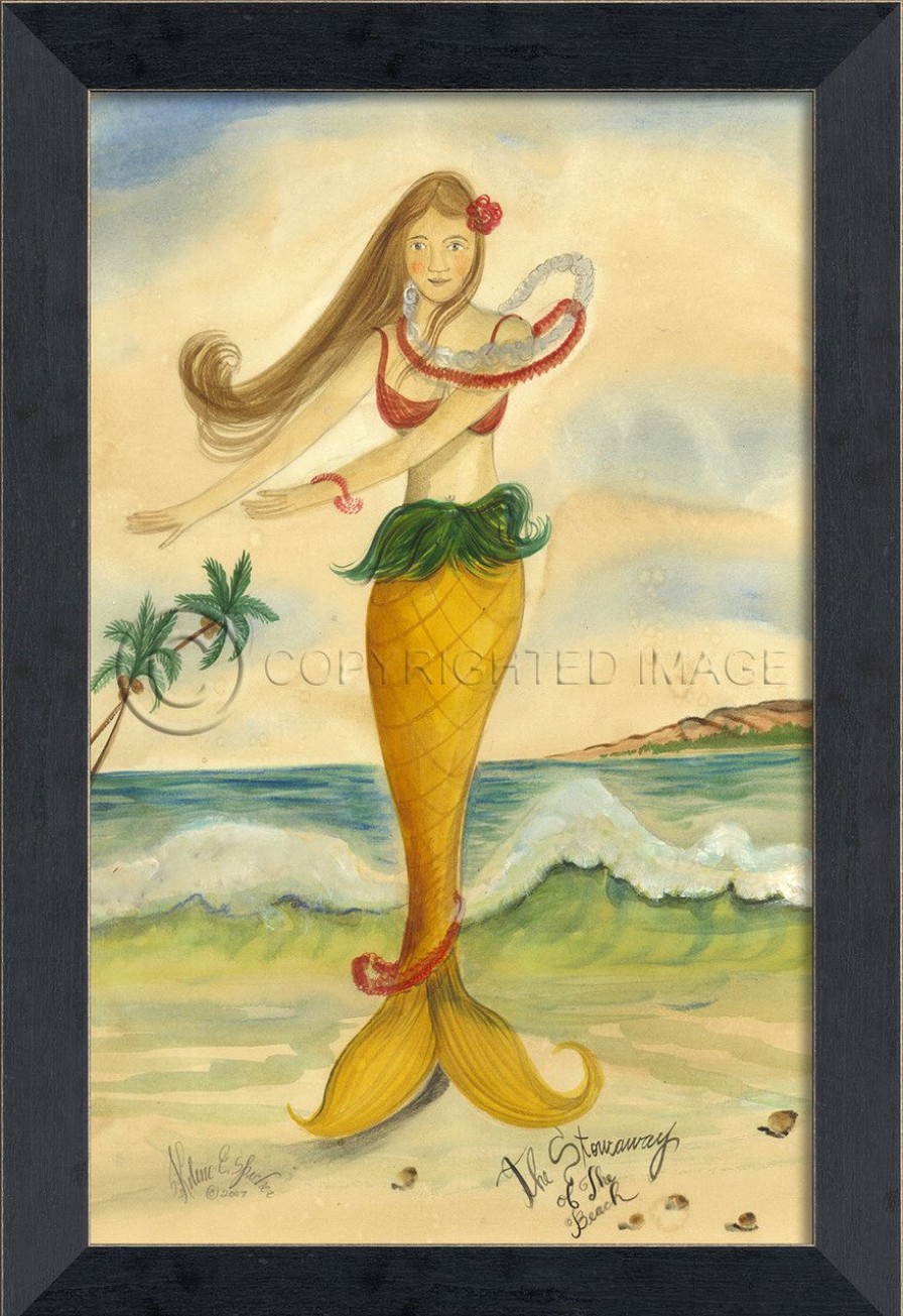 Mirrors & Art * | Stowaway Of The Beach Mermaid Small Wall Art Official