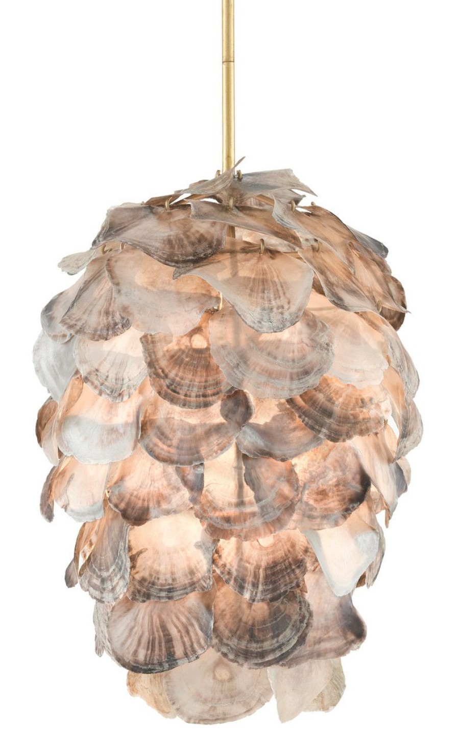 All Decor * | Cruselle Layered Shell Chandelier Official