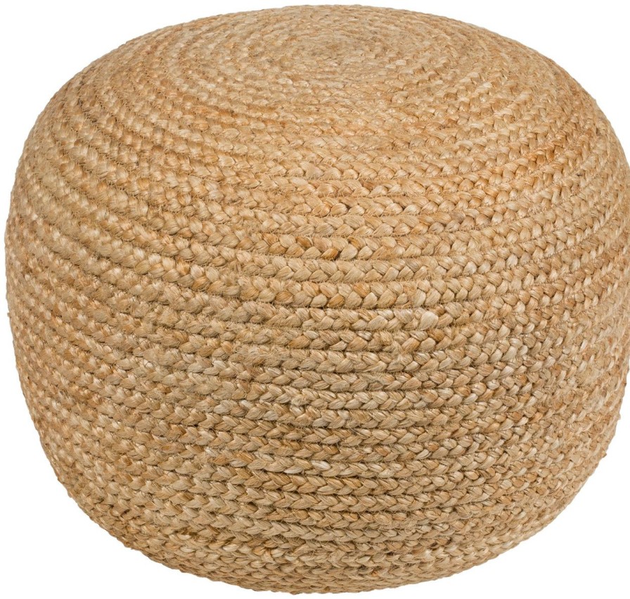 Furniture * | Natural Tropics Woven Pouf Cheap Online