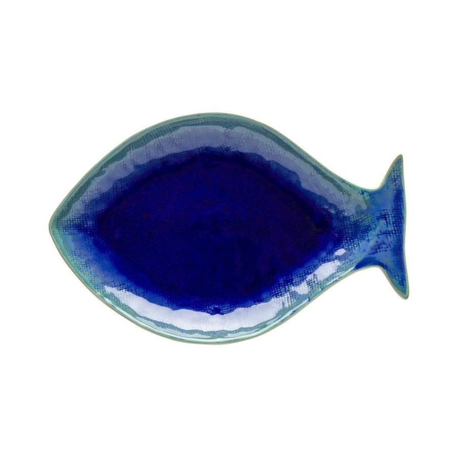 Tabletop * | Dourada Medium Fish Shaped Platter Hot Sale