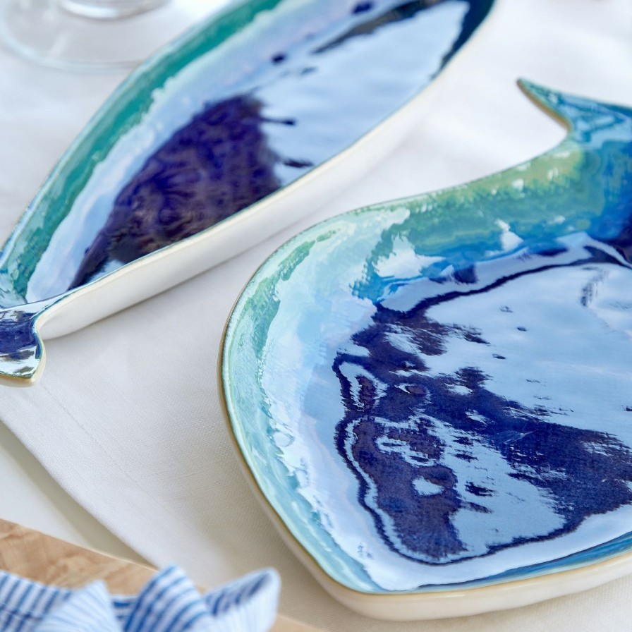 Tabletop * | Dourada Medium Fish Shaped Platter Hot Sale