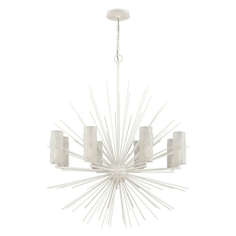 Lighting * | White Sea Urchin 8-Light Chandelier Limit Offer