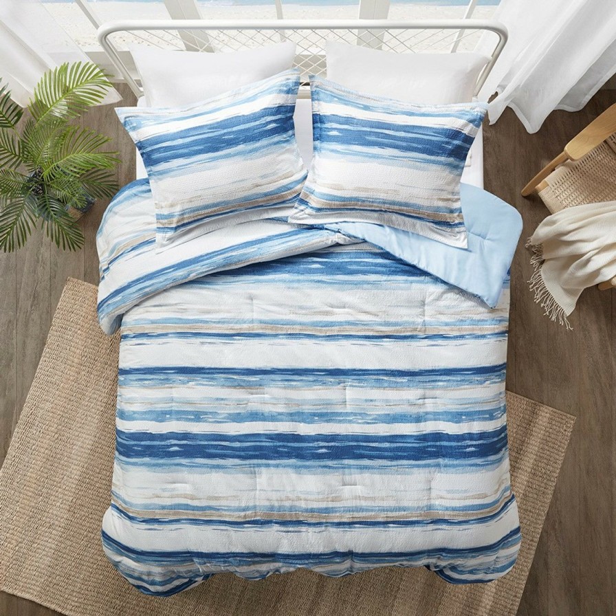 Bed & Bath * | Sea And Shore Waves King Comforter Set Large Choice