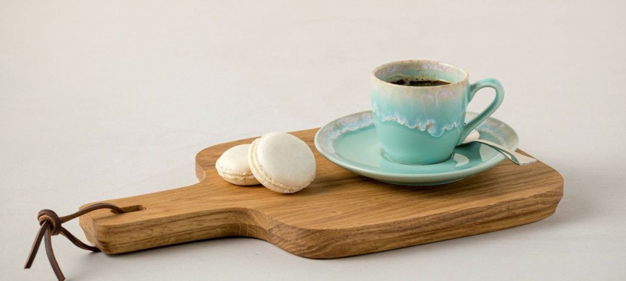 Tabletop * | Taormina Aqua Coffee Cup And Saucer Sets Fire Sale