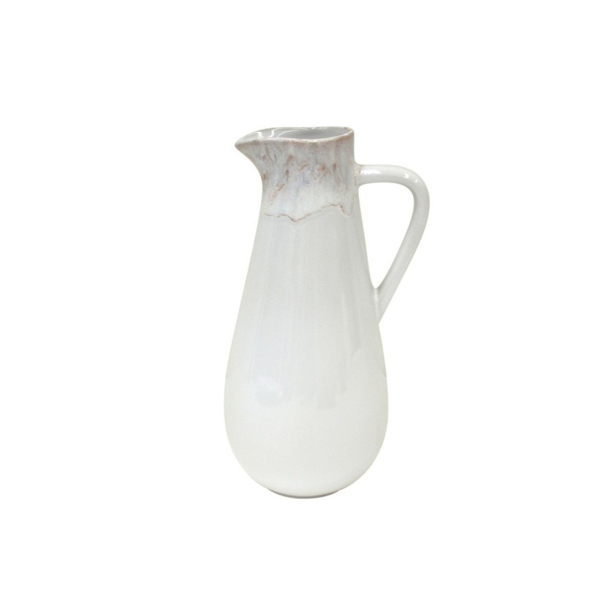 Tabletop * | Taormina White Handled Pitcher Fire Sale