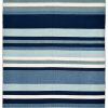 Rugs * | Tribeca Water Blue Striped Woven Indoor-Outdoor Rug Wholesale