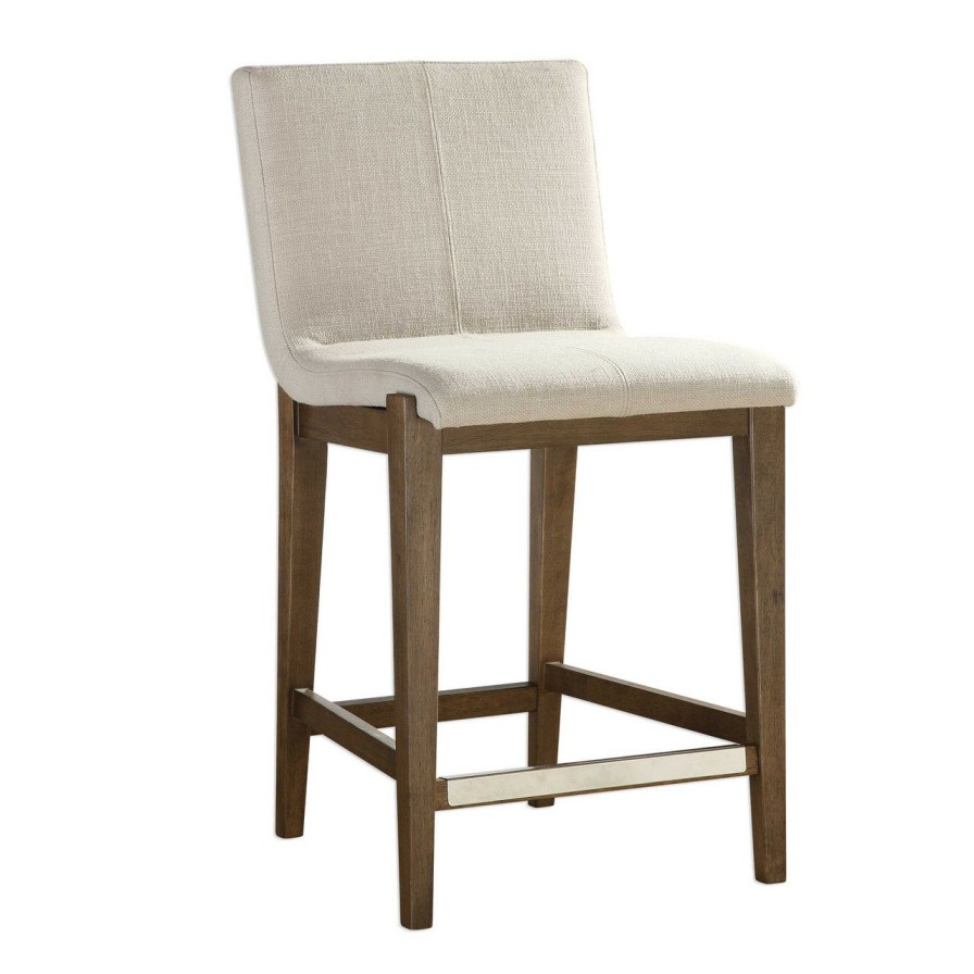 Furniture * | Klemens Natural Linen Counter Stool Good Quality