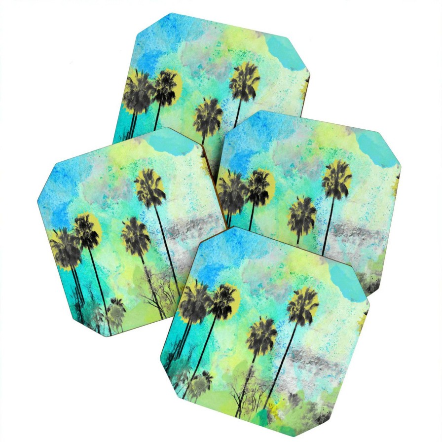 Tabletop * | Tropical Malibu Coasters- Set Of Four Best Quality